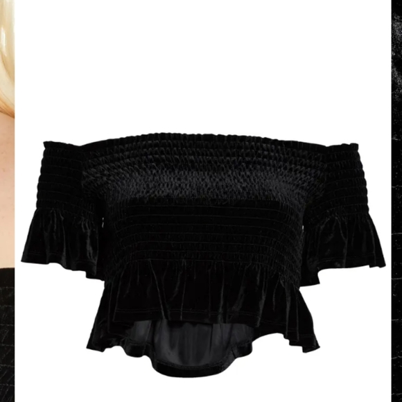 NWT B.P. velour crop top - Picture 2 of 7